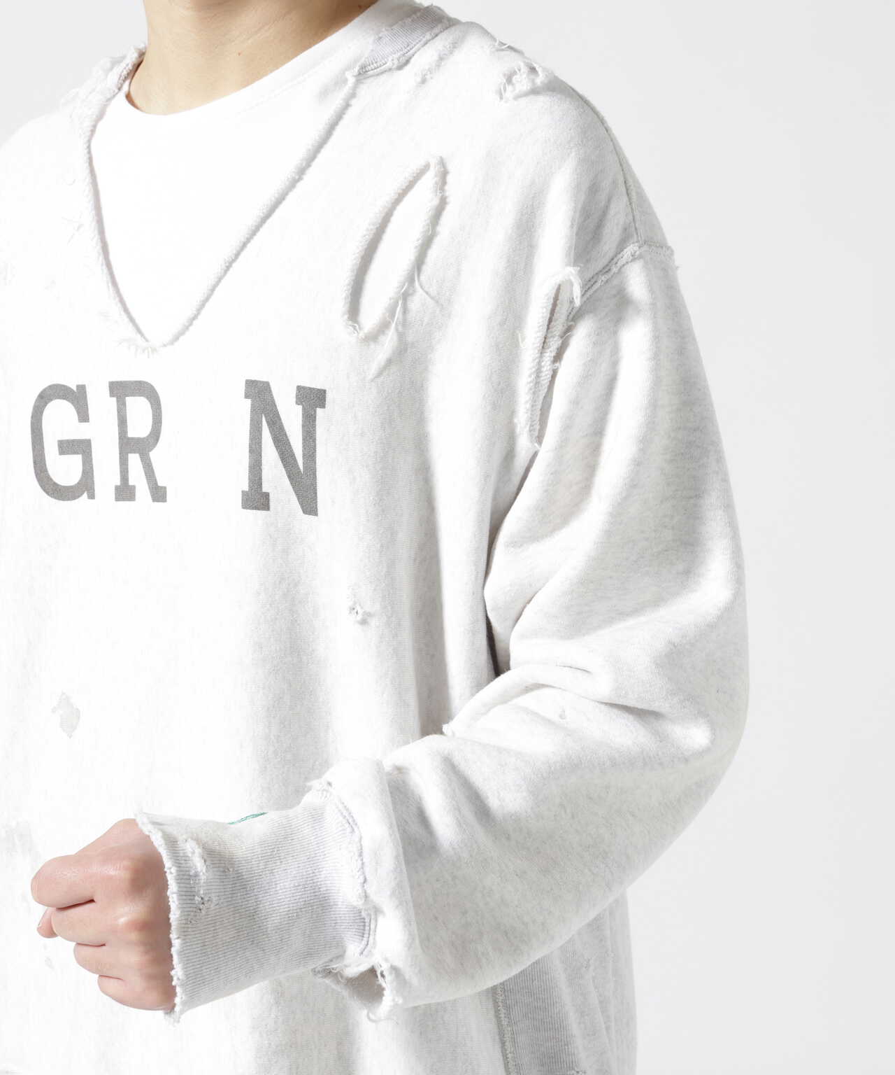 ANCELLM/アンセルム/GR N CRASH CREWNECK SWEAT SHIRT | GARDEN 