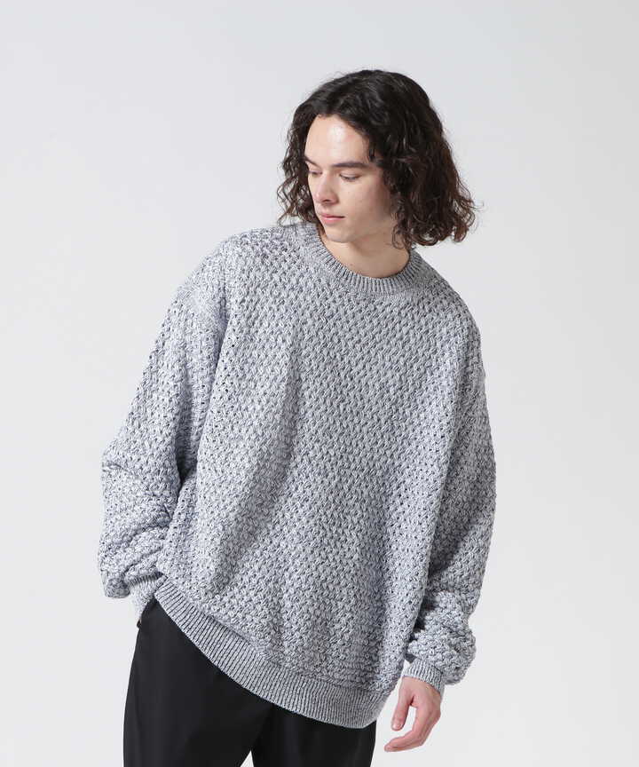 22ss YOKE ヨークMeshed Knit Crewneck 最終価格！ - ニット/セーター