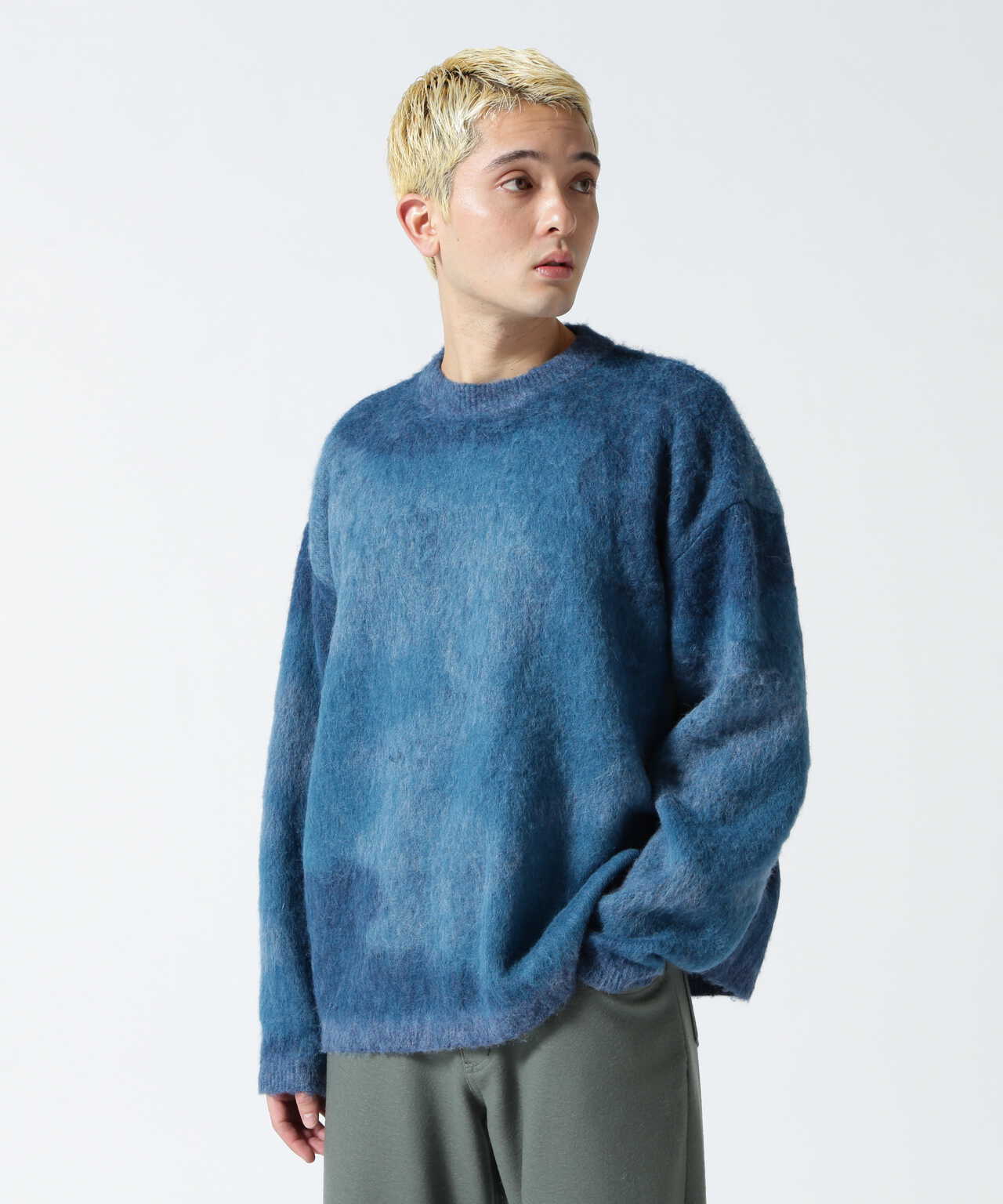 サイズバスト着丈肩幅袖丈YOKE  GRADATION JAQUARD SWEATER