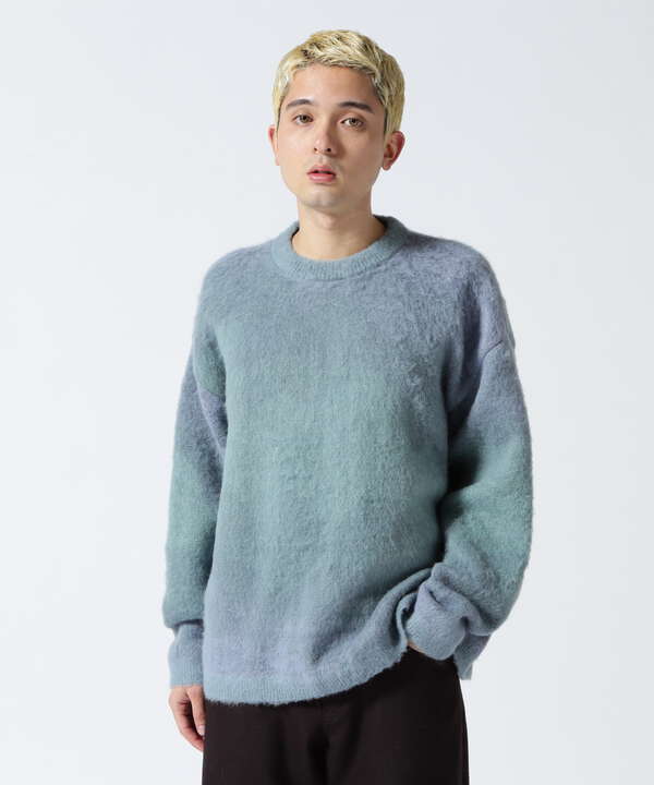 サイズバスト着丈肩幅袖丈YOKE  GRADATION JAQUARD SWEATER