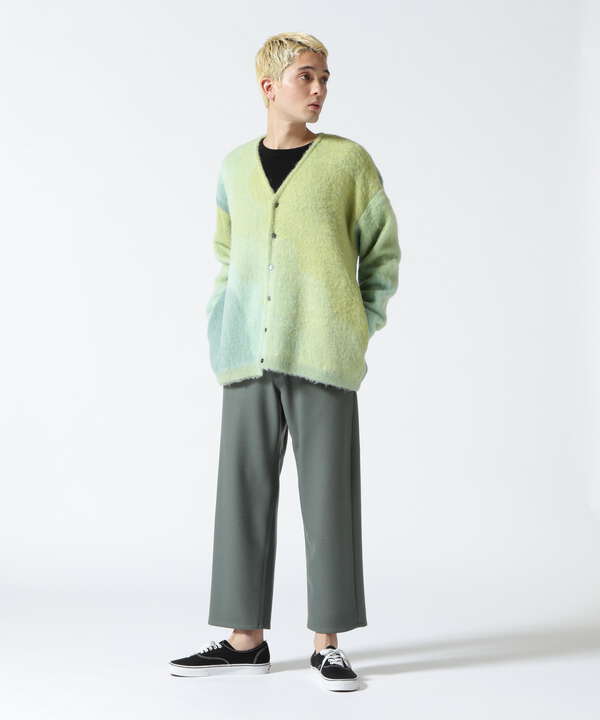 yoke gradation jacquard cardigan袖丈長袖