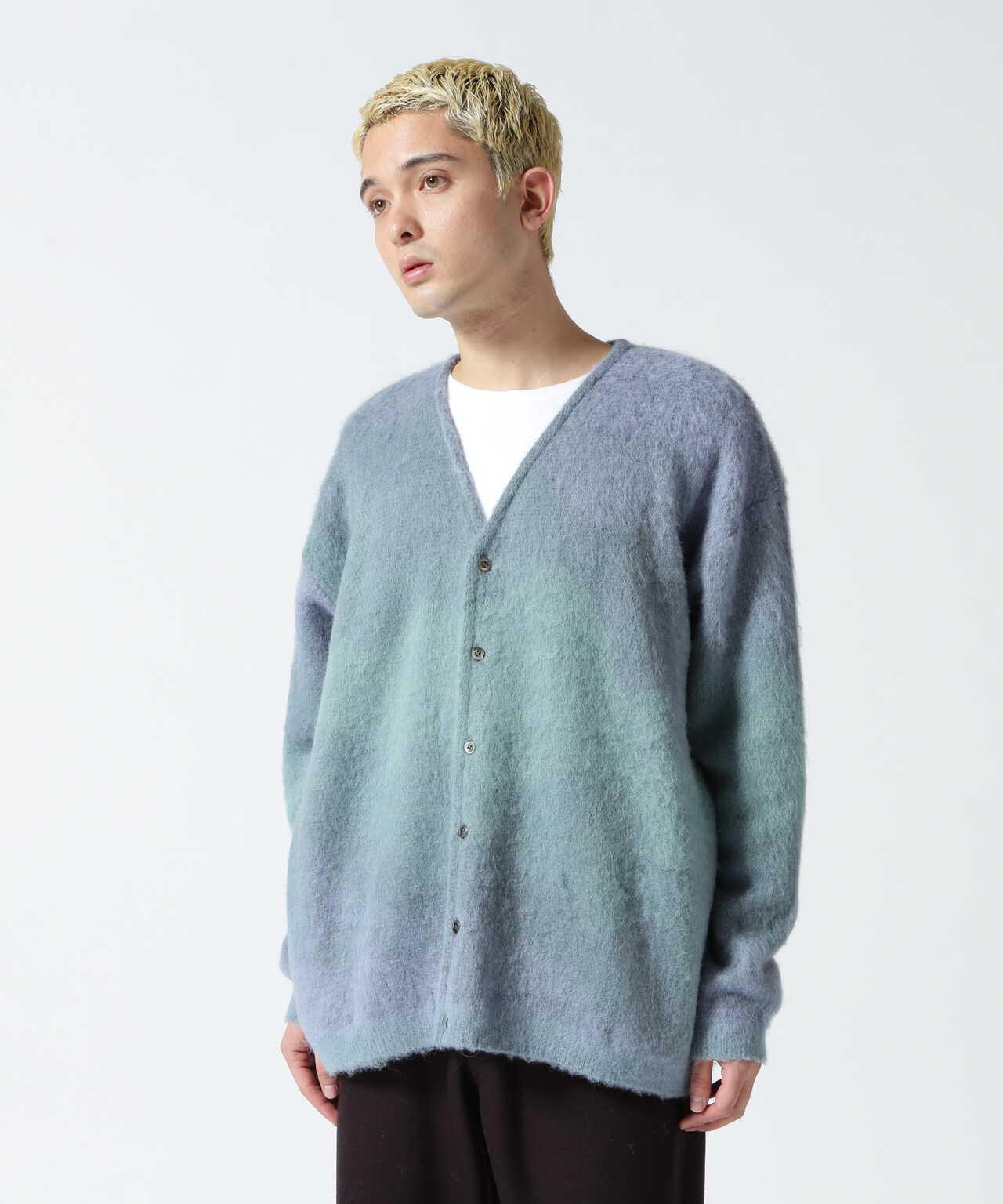 肩幅6121AW YOKE ヨーク JACQUARD CARDIGAN/カーディガン