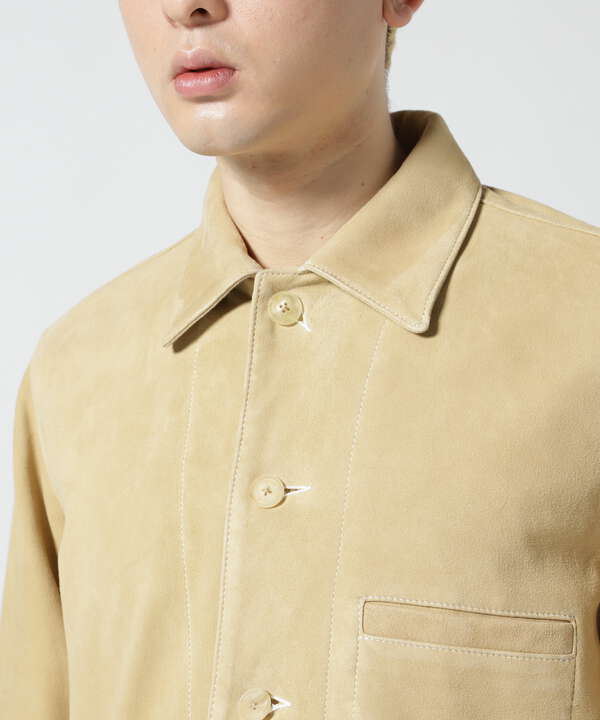 YOKE SHEEP SUEDE COVERALL JACKET