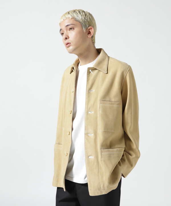 23SSYOKE/ヨーク SHEEP SUEDE COVERALL JACKET身幅127cm - カバーオール