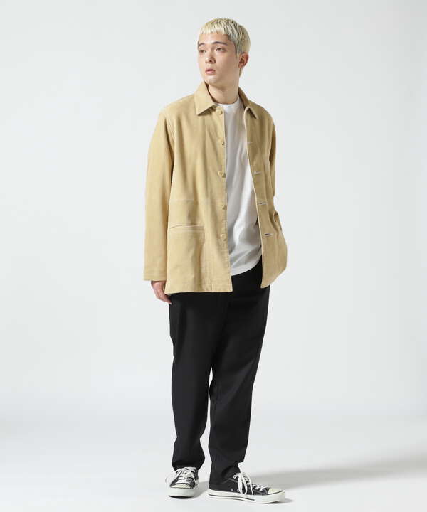 YOKE SHEEP SUEDE COVERALL JACKET