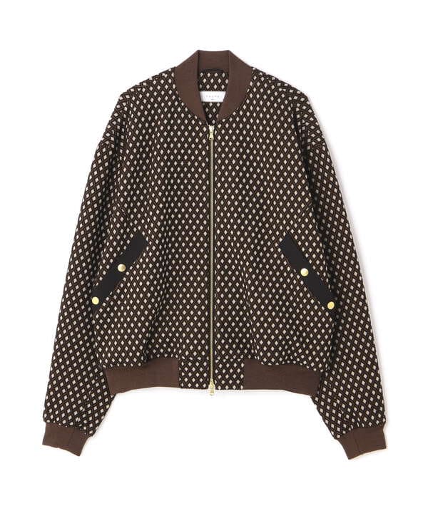 TAUPE/トープ/Diamond Pattern Bomber Jacket