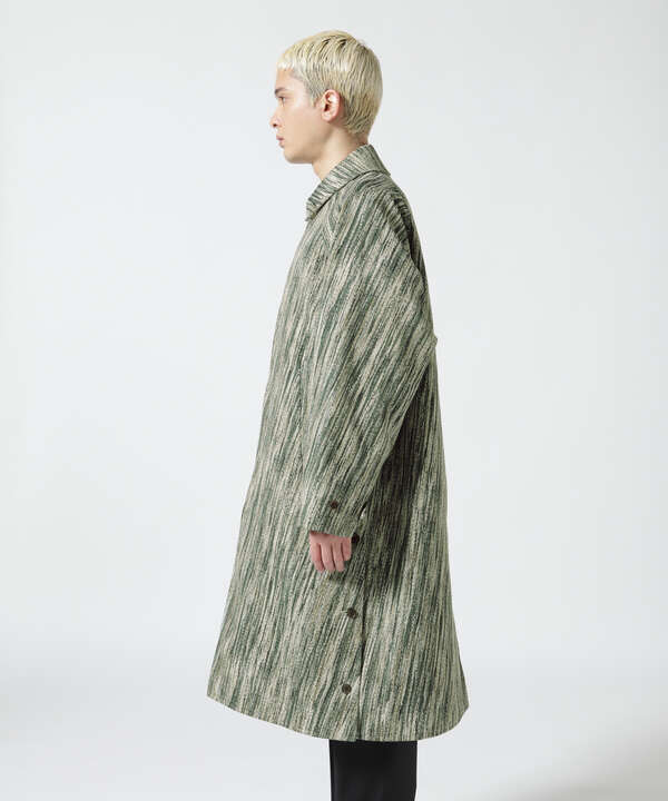 レトロマッチラベル 北欧デザイン 鳥 YOKE jacquard bal collar coat