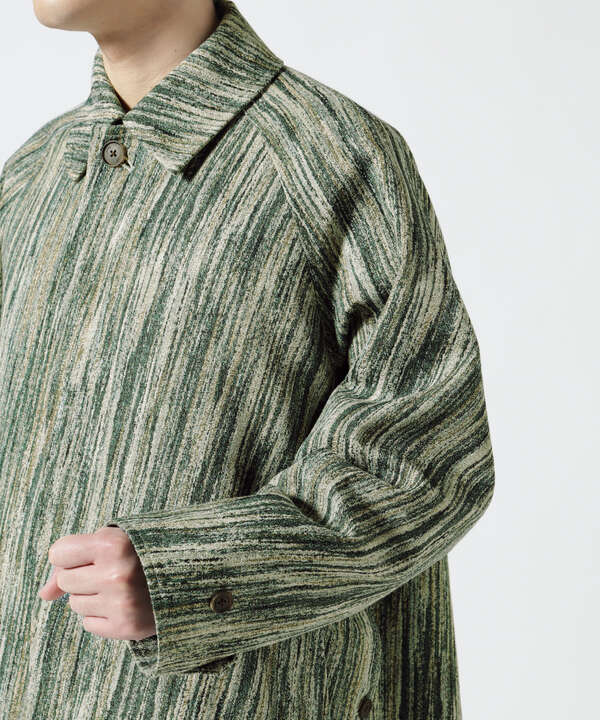 レトロマッチラベル 北欧デザイン 鳥 YOKE jacquard bal collar coat