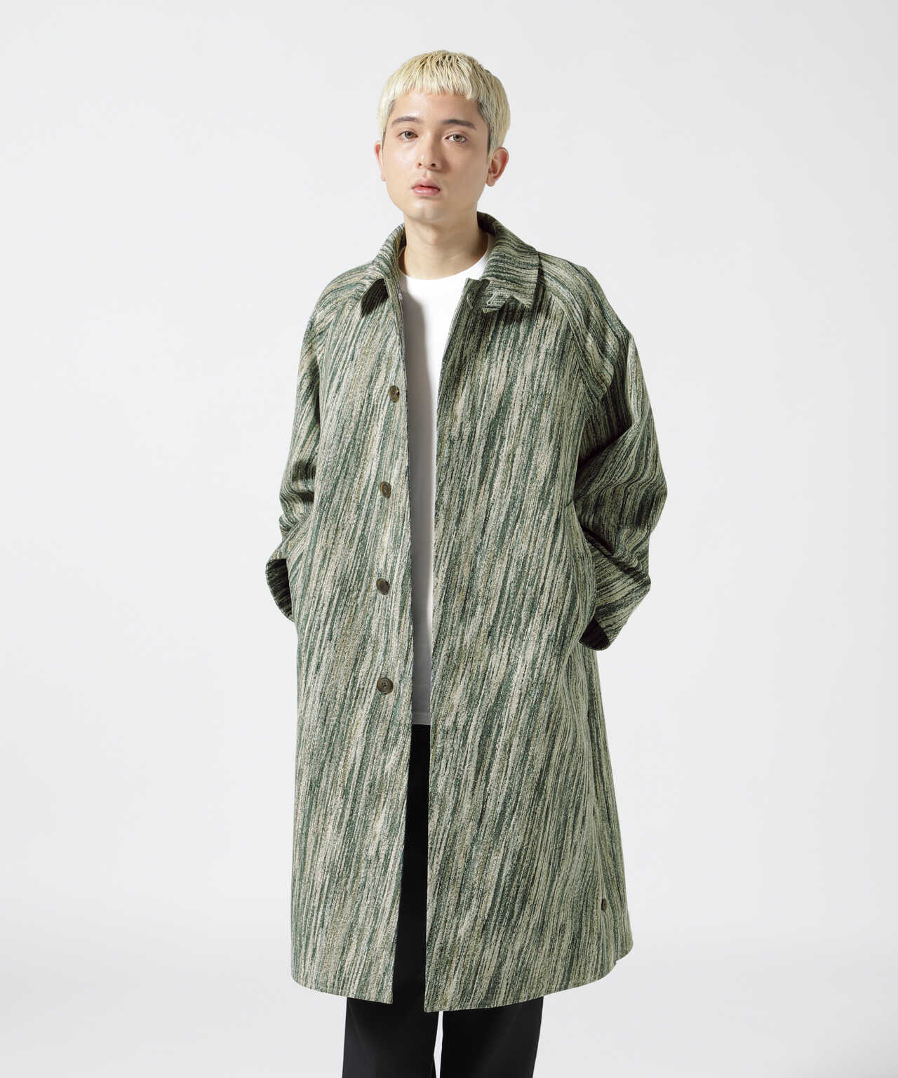 YOKE jacquard bal collar coat | labiela.com