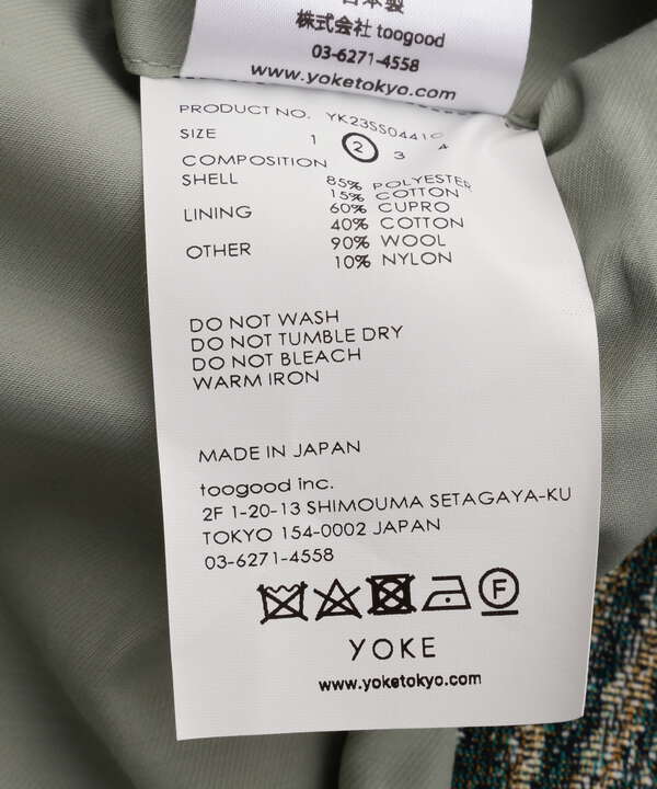 YOKE/ヨーク/JACQUARD BAL COLLAR COAT