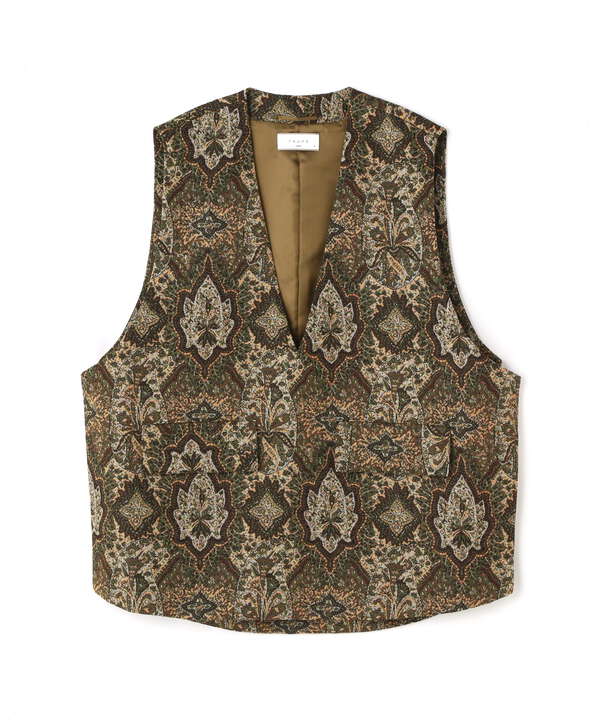 TAUPE/トープ/Paisley V-Neck Vest