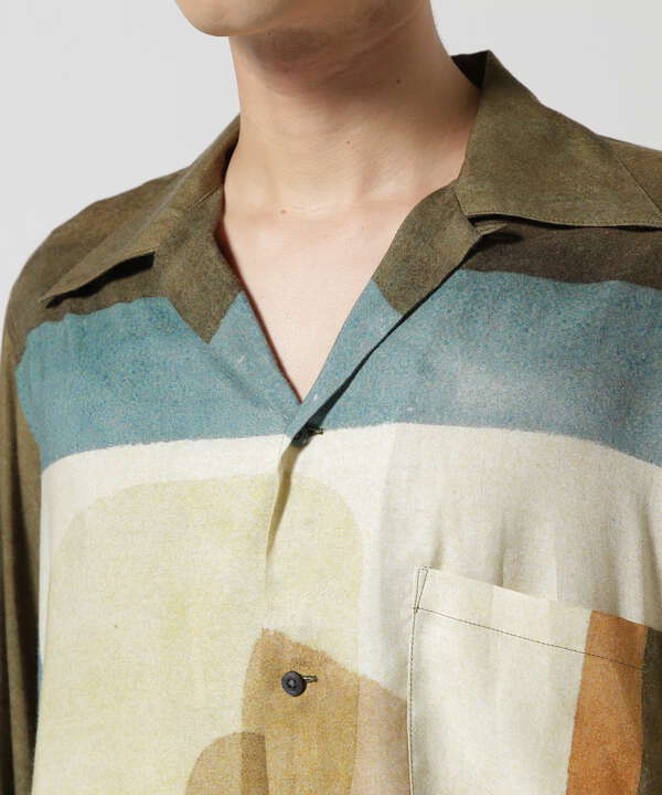 YOKE/ヨーク/Printed Open Collar Shirt