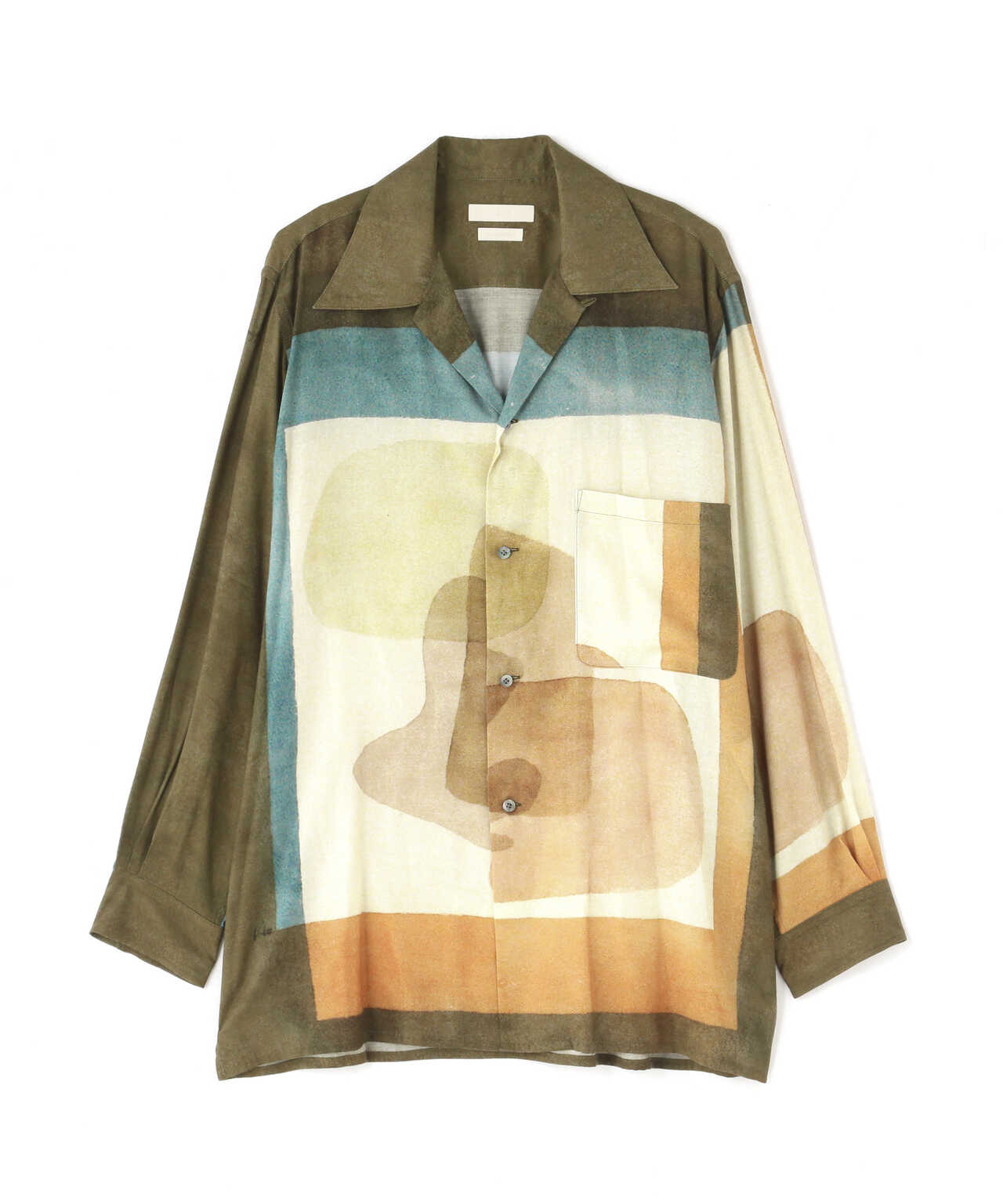 yoke 23aw PRINTED OPEN COLLAR SHIRT | nate-hospital.com