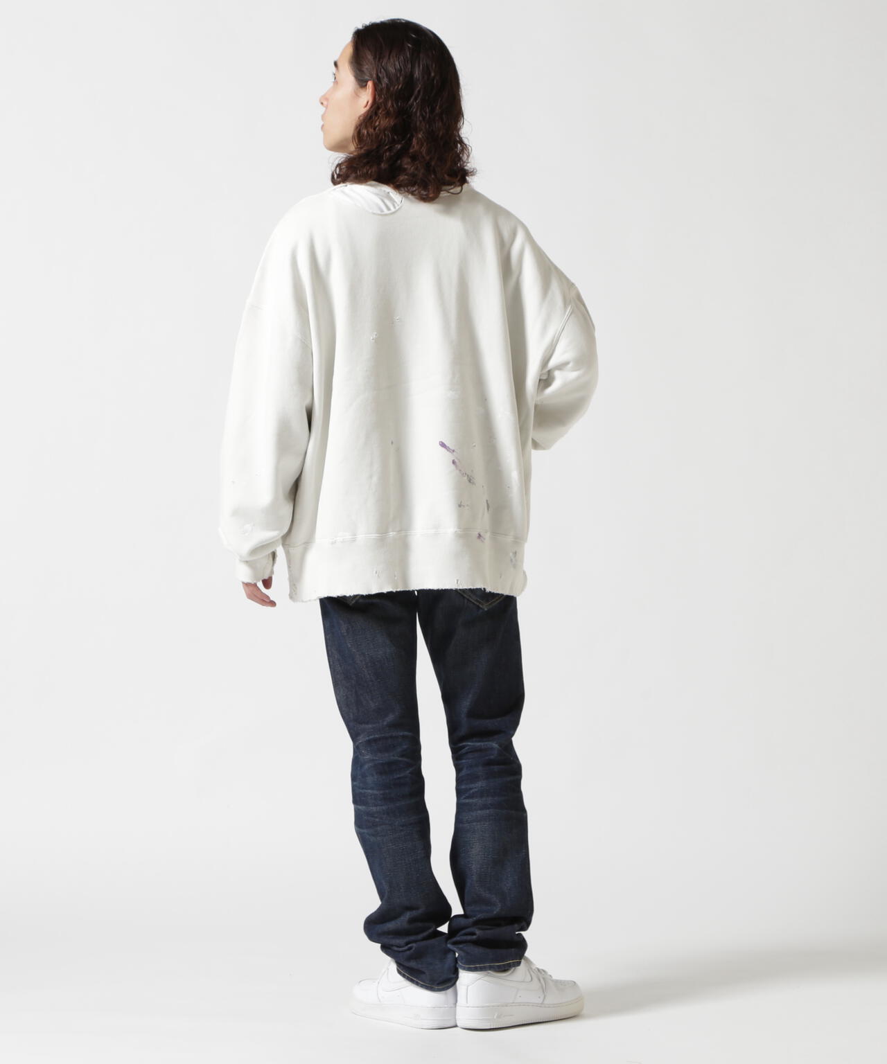 ANCELLM/アンセルム/HOODIE CUTOFF CRASH SWEAT SHIRT | GARDEN