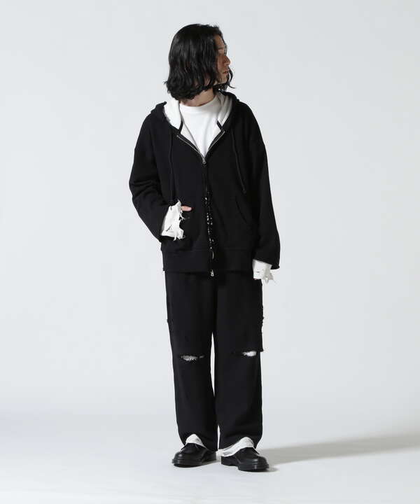 23AW Ancellm ZIP-UP HOODIE 2 ブラック - トップス