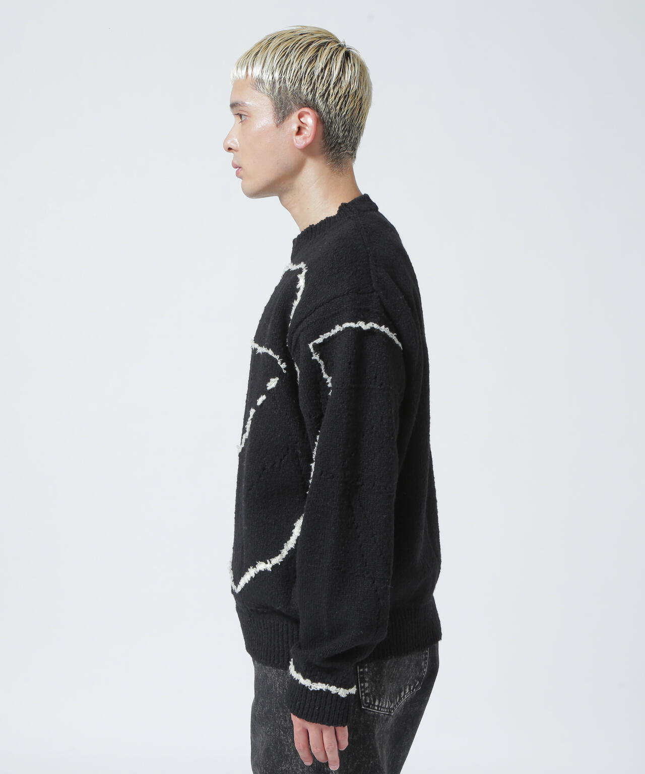 YOKE/ヨーク/CONTINUOUS LINE EMBROIDERY SWEATER | GARDEN ( ガーデン