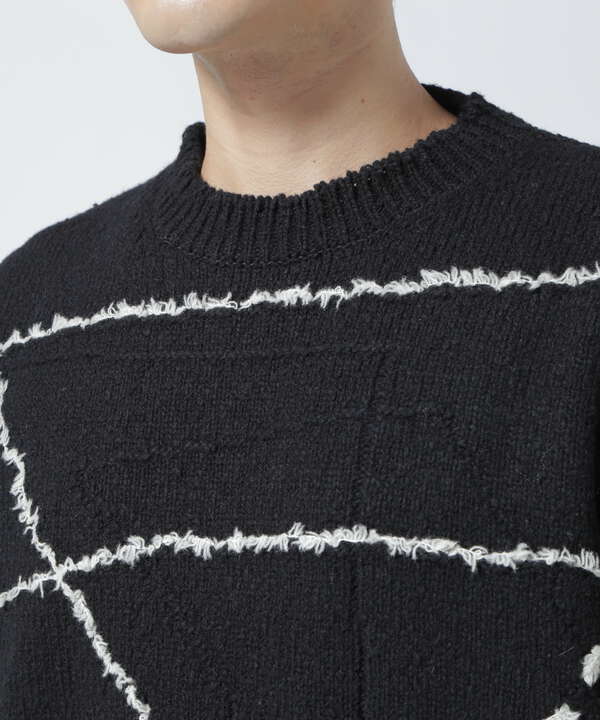 YOKE/ヨーク/CONTINUOUS LINE EMBROIDERY SWEATER