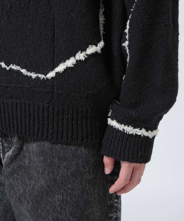 YOKE/ヨーク/CONTINUOUS LINE EMBROIDERY SWEATER（7883240216