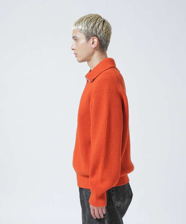 YOKE 3/4 FRONT ZIP HIGHNECK RIB SWEATER金欠のため出品します