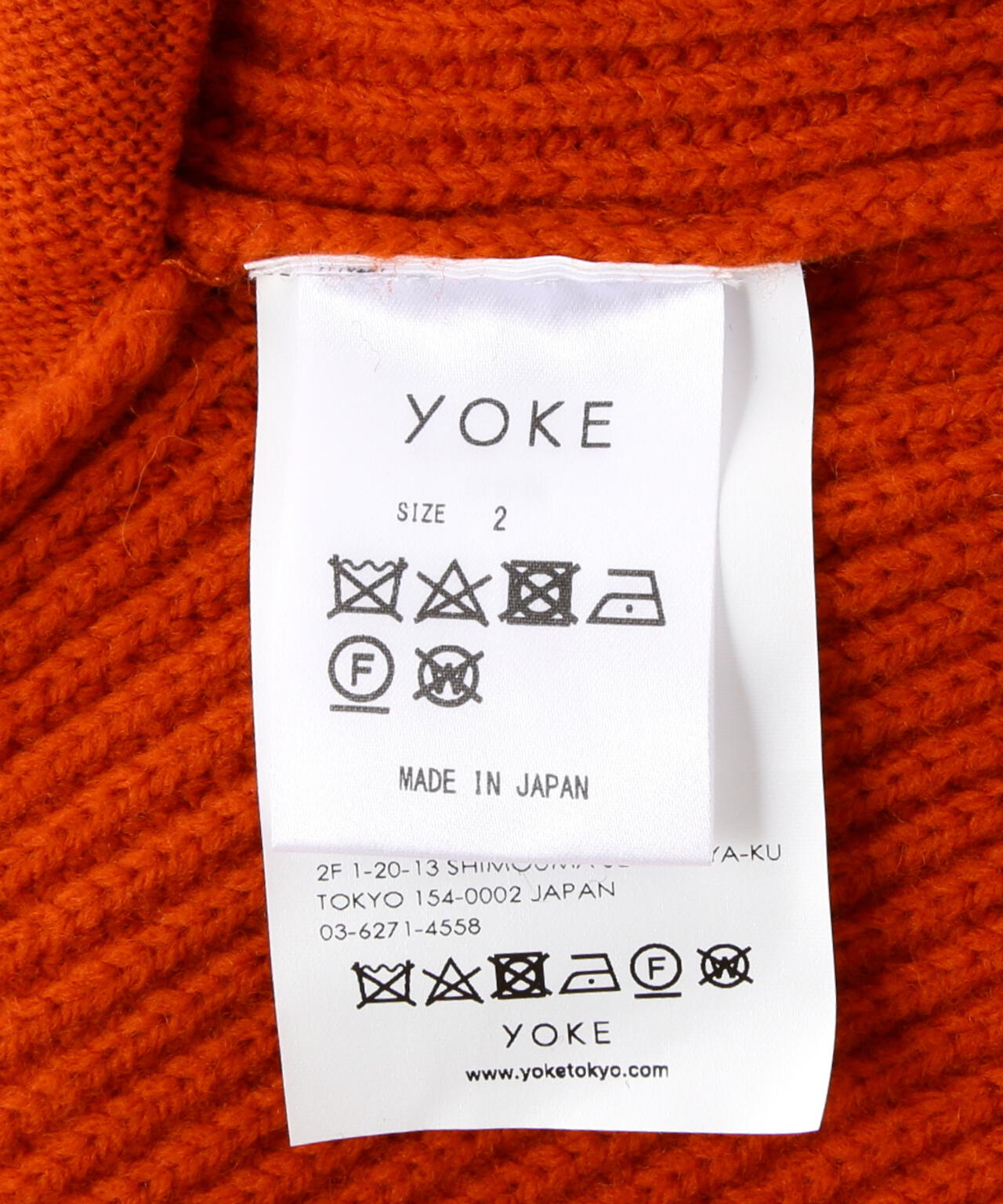 YOKE/ヨーク/ 3/4 FRONT ZIP HIGHNECK RIB SWEATER