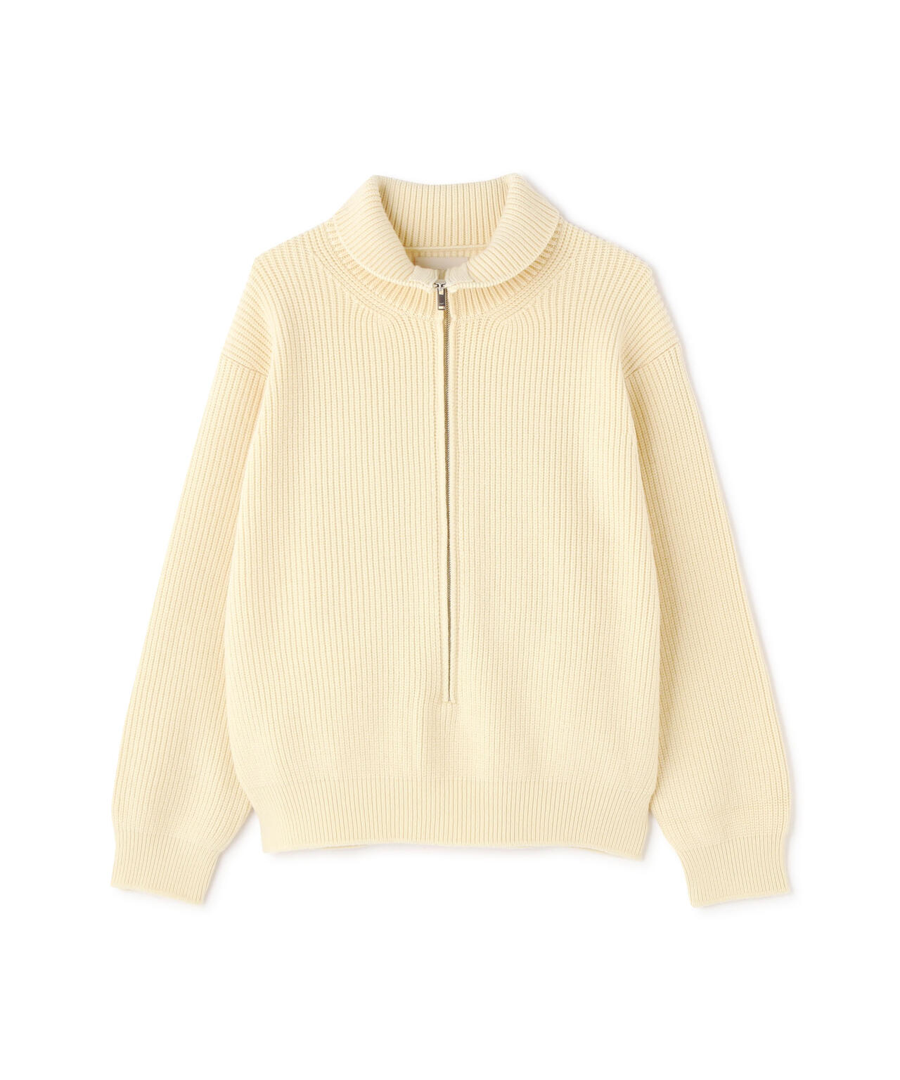 YOKE/ヨーク/ 3/4 FRONT ZIP HIGHNECK RIB SWEATER