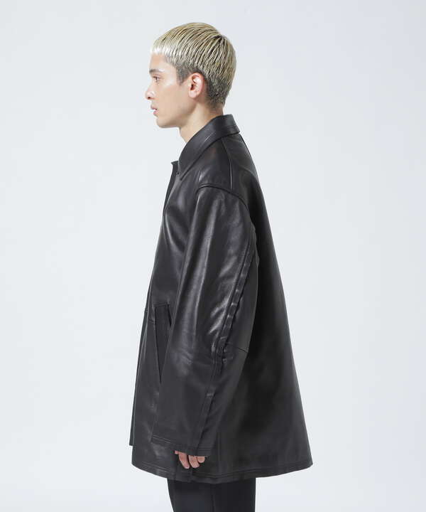 YOKE】CUT-OFF LEATHER CAR COAT - レザージャケット