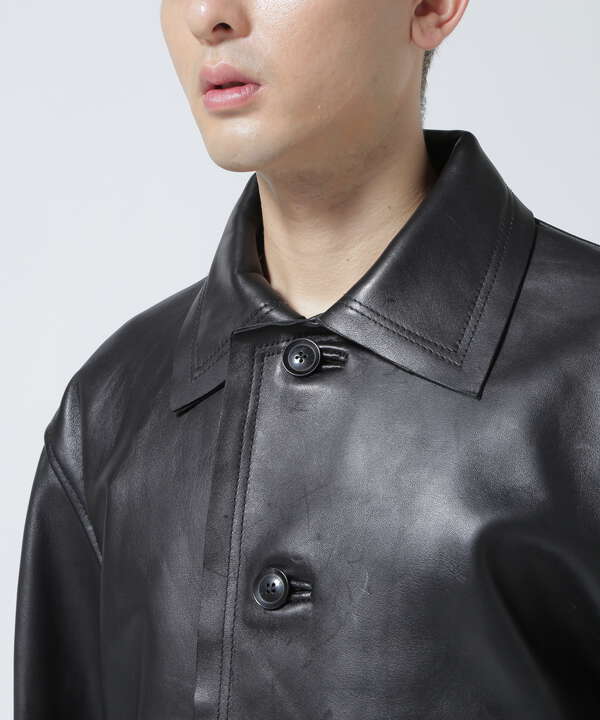 YOKE/ヨーク/Cut-Off Leather Car Coat