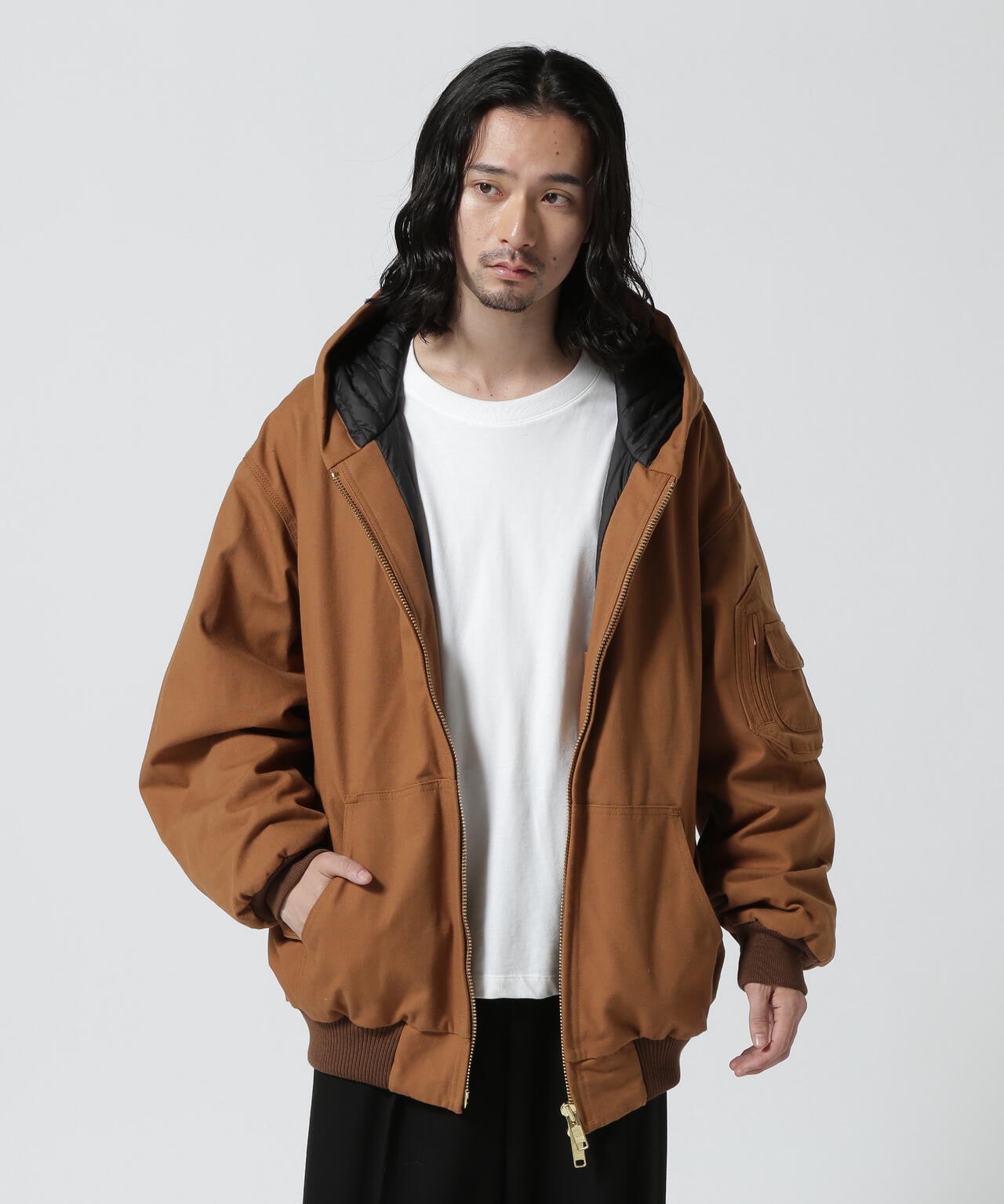 Sasquatchfabrix 新作 WAX HOODIE サスクワァッチ袖丈長袖