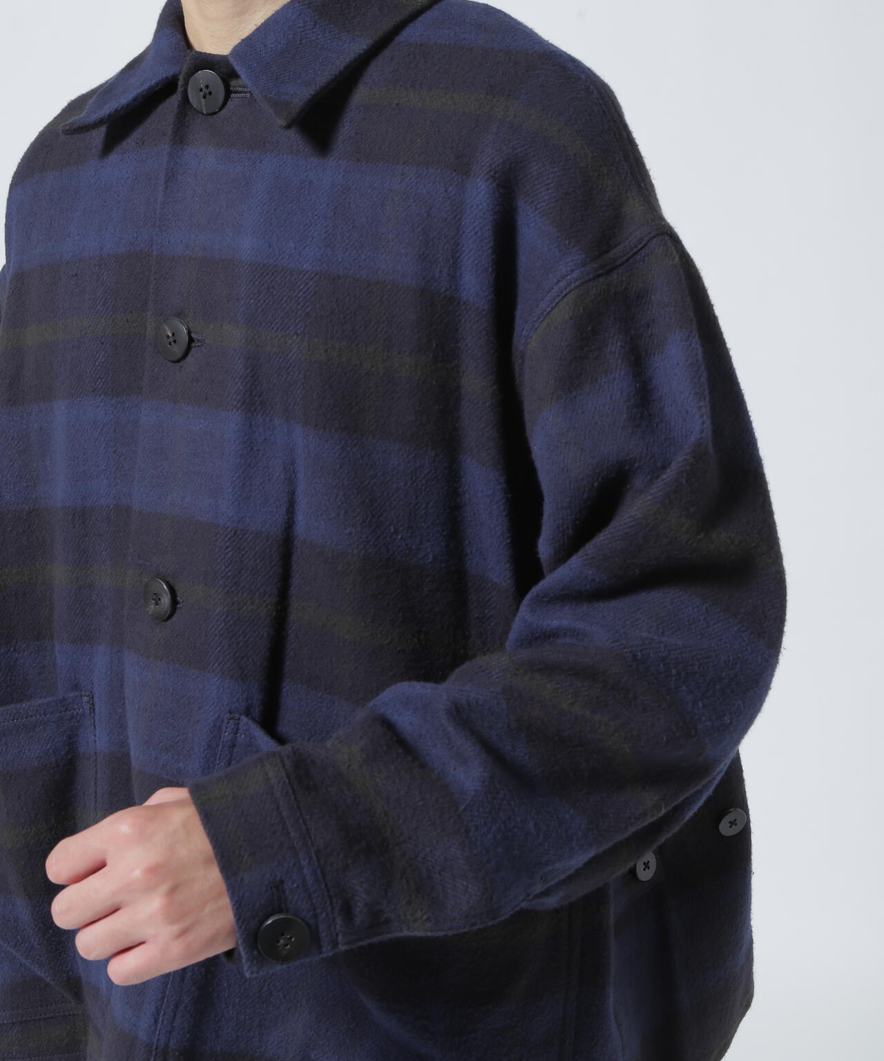 URU/ウル/COTTON NEL CHECK - COVERALL JACKET | GARDEN ( ガーデン ...