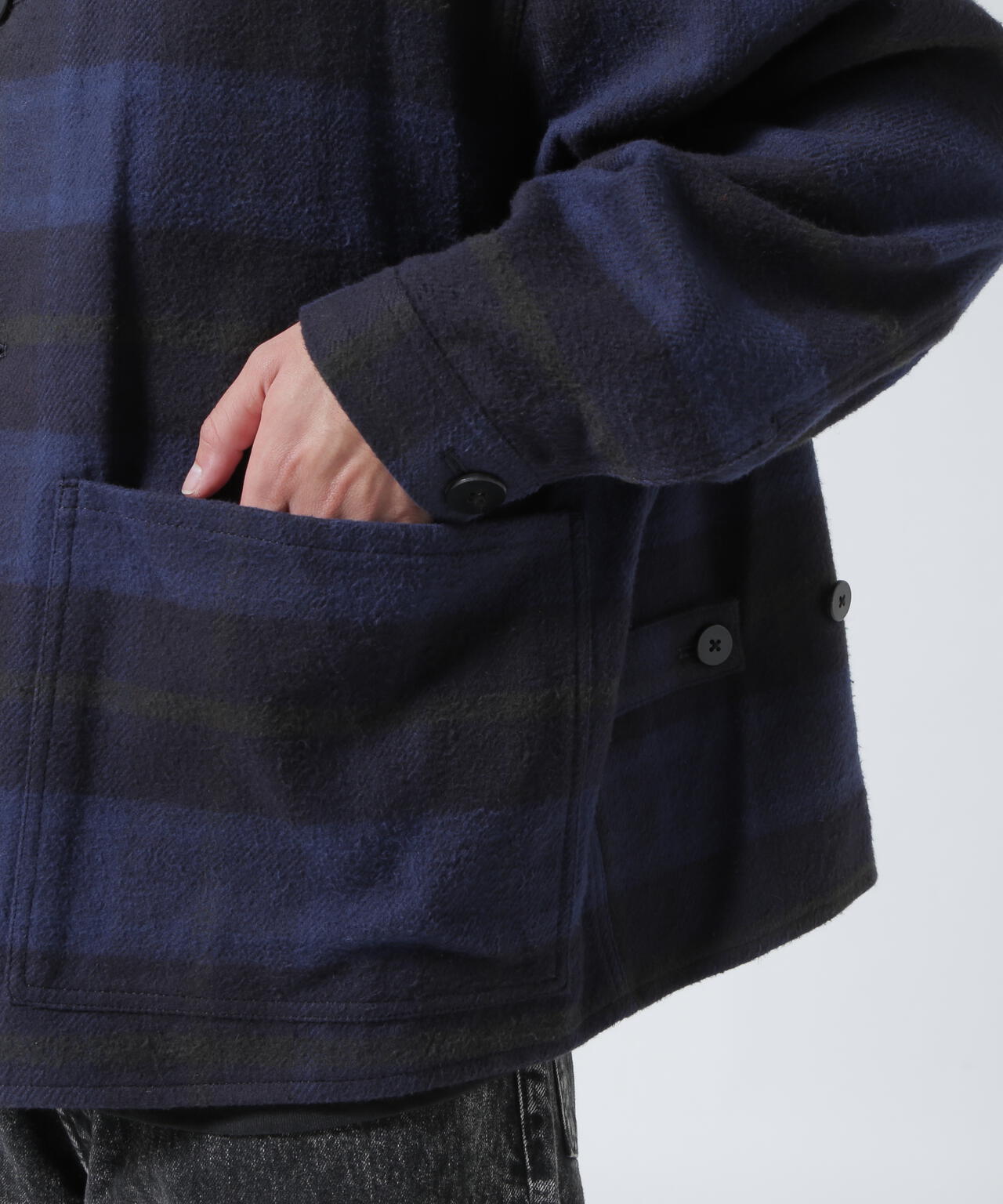 URU/ウル/COTTON NEL CHECK - COVERALL JACKET | GARDEN ( ガーデン