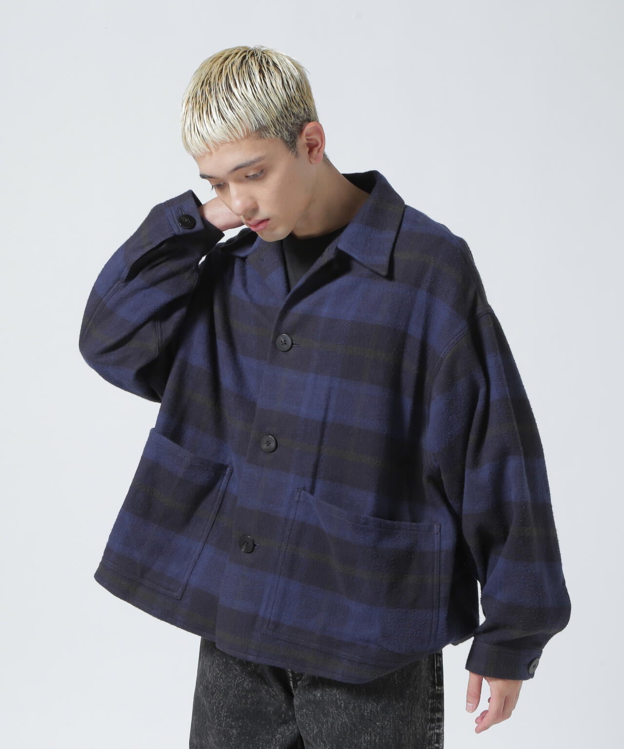 URU/ウル/COTTON NEL CHECK - COVERALL JACKET | GARDEN ( ガーデン