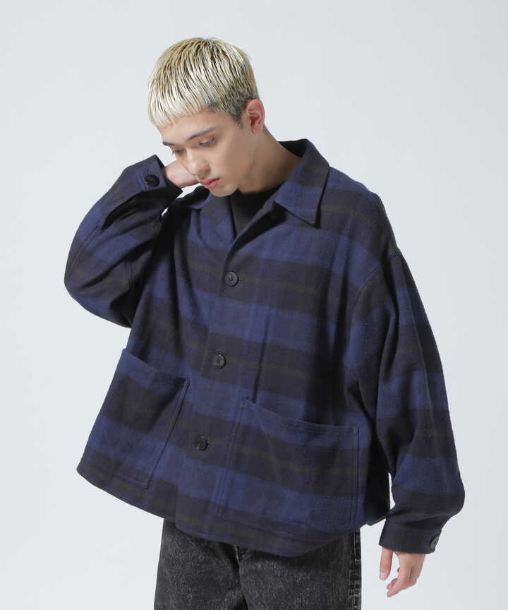 URU/ウル/COTTON NEL CHECK - COVERALL JACKET ...