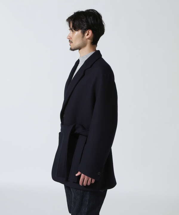 URU/ウル/WOOL MELTON BELTED JACKET