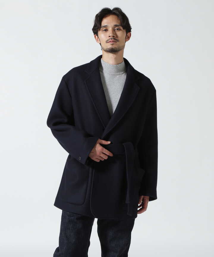 URU/ウル/WOOL MELTON BELTED JACKET