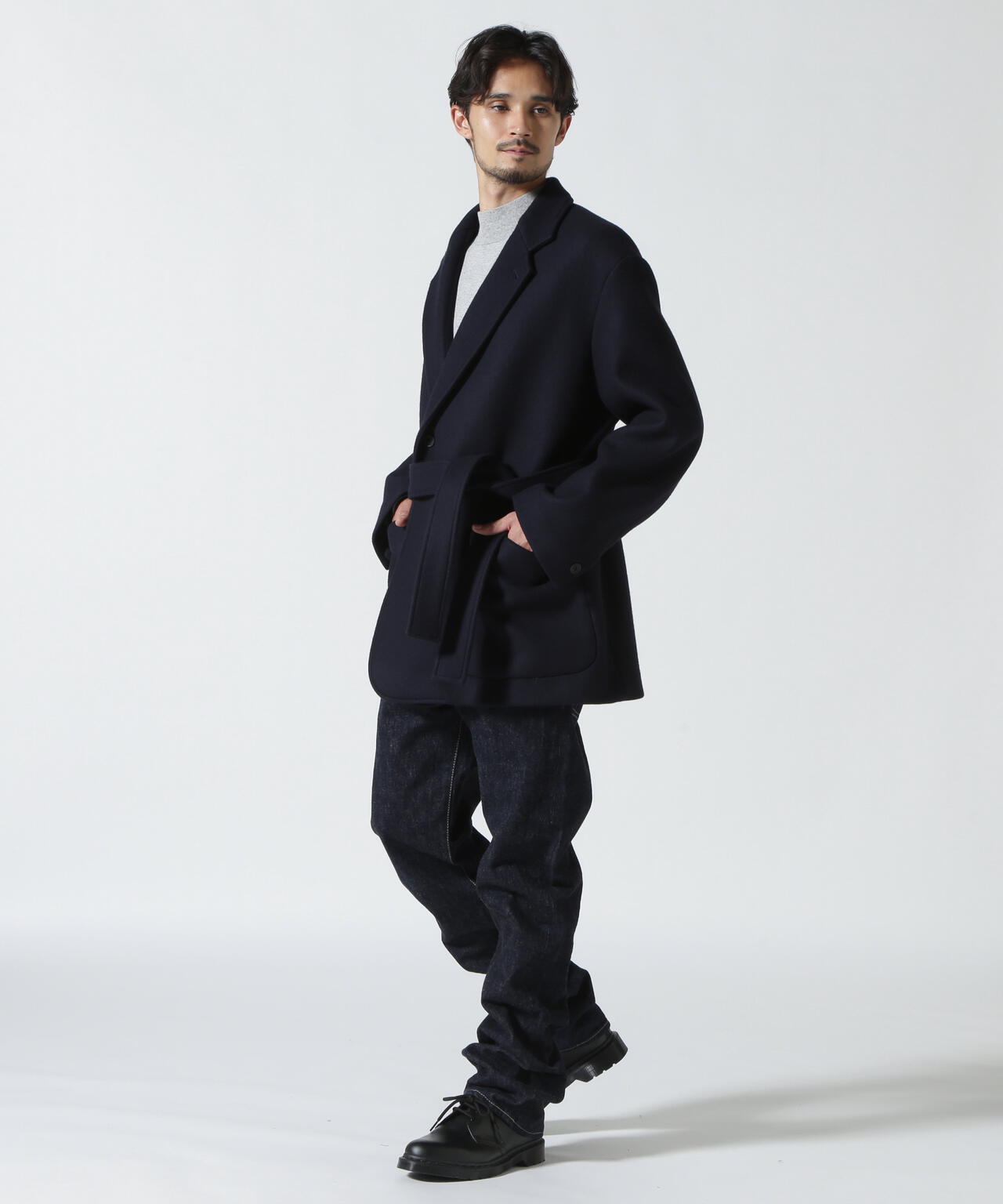 URU/ウル/WOOL MELTON BELTED JACKET | GARDEN ( ガーデン ) | US