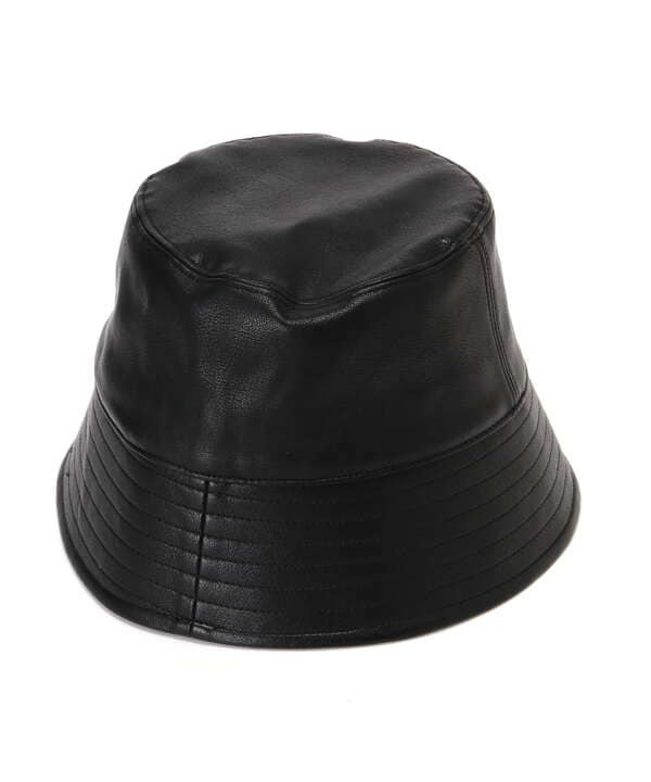 Toironier/トワロニエ/FAUX LEATHER BUCKET HAT