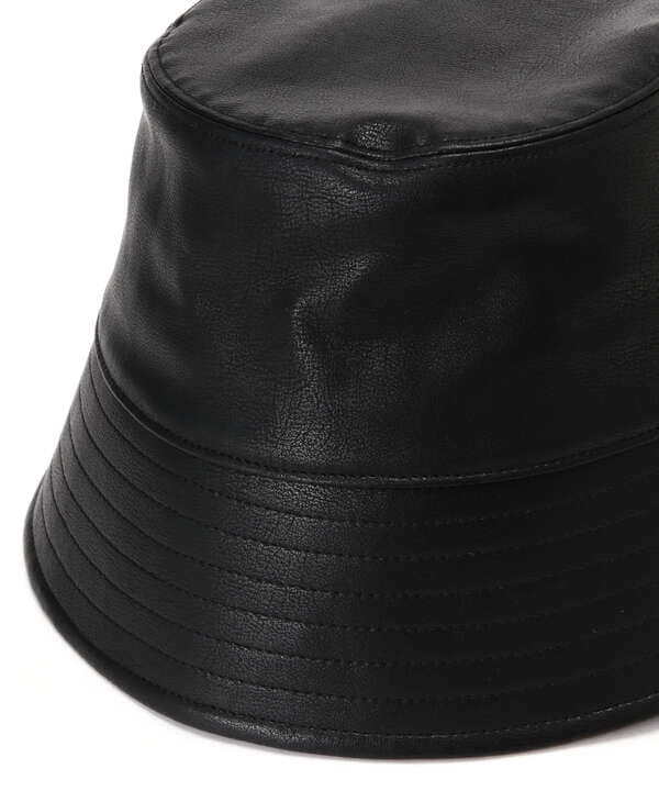 Toironier/トワロニエ/FAUX LEATHER BUCKET HAT