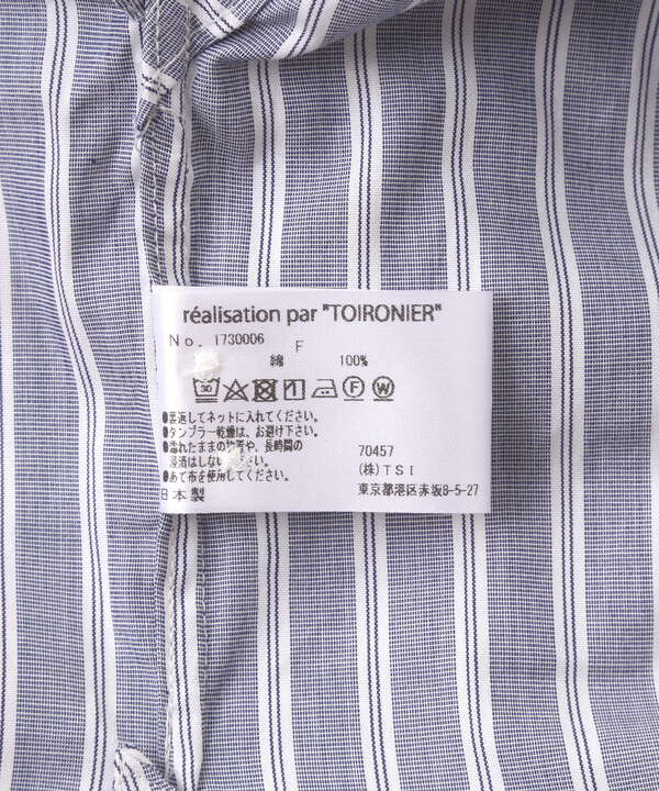 Toironier/トワロニエ/ストライプルーズシャツ