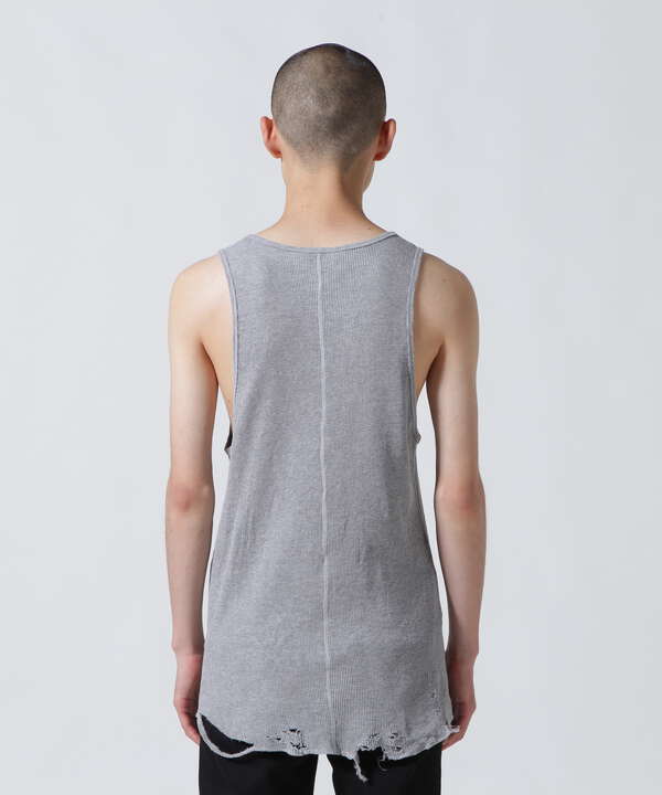 ANCELLM/アンセルム/DAMAGE WAFFLE CREW TANK TOP