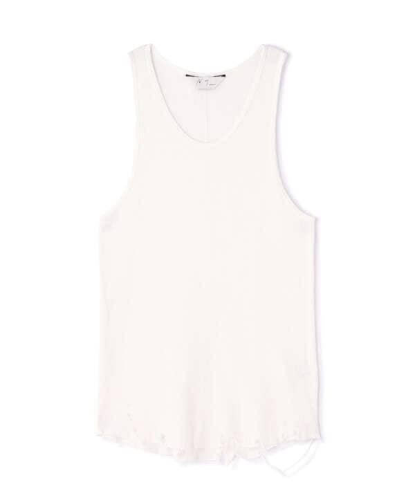 ANCELLM/アンセルム/DAMAGE WAFFLE CREW TANK TOP