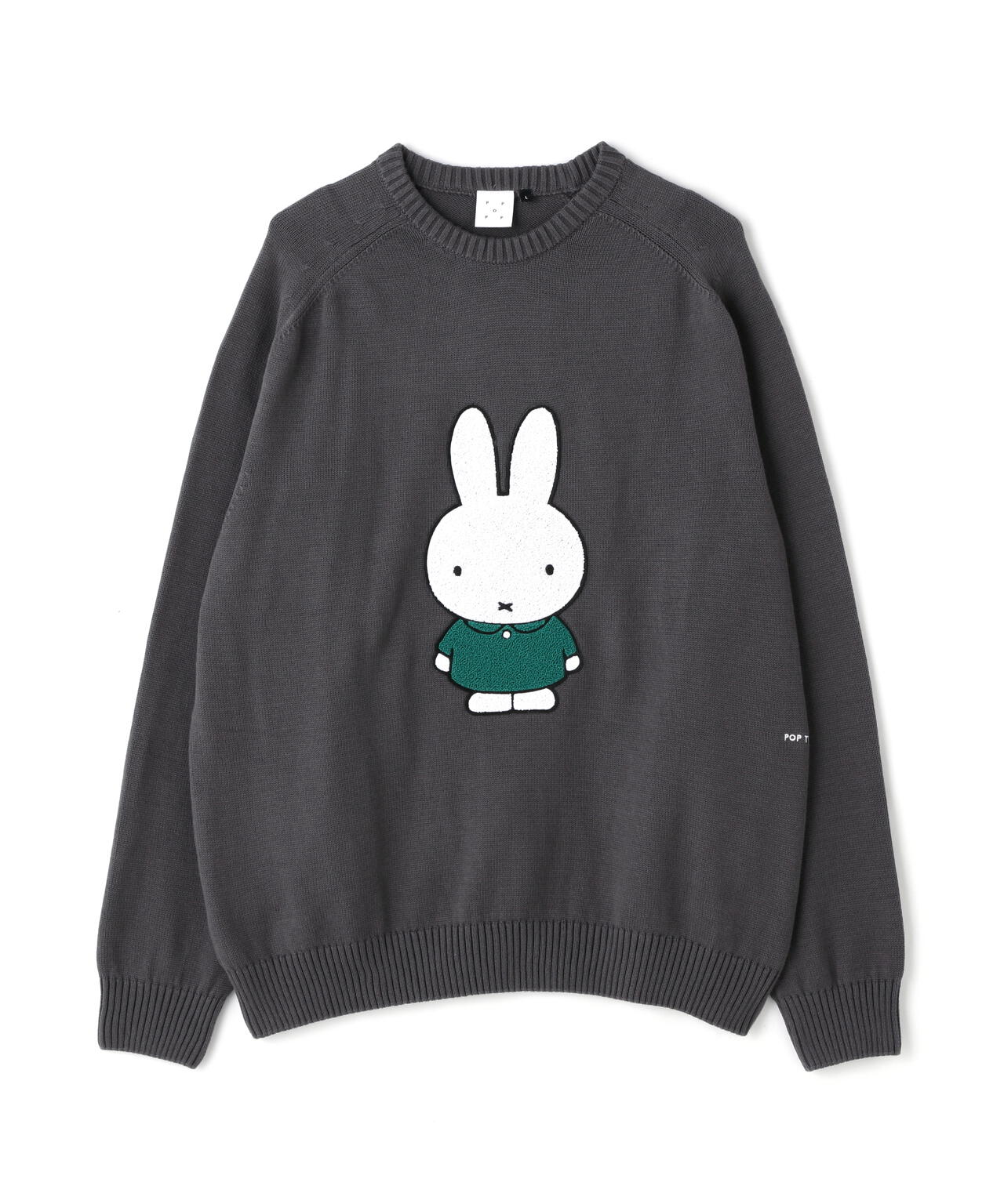 POP TRADING COMPANY/Pop&Miffy Applique Knitted Crewneck