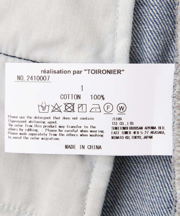 Toironier/トワロニエ/2tuck wide denim pants