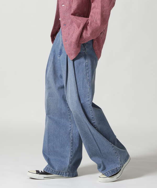 Toironier/トワロニエ/2tuck wide denim pants