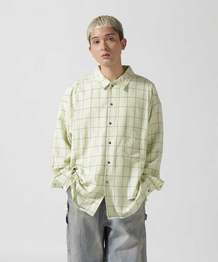 ANCELLM/アンセルム/RAYON CHECK CRASH LS SHIRT | GARDEN ( ガーデン 