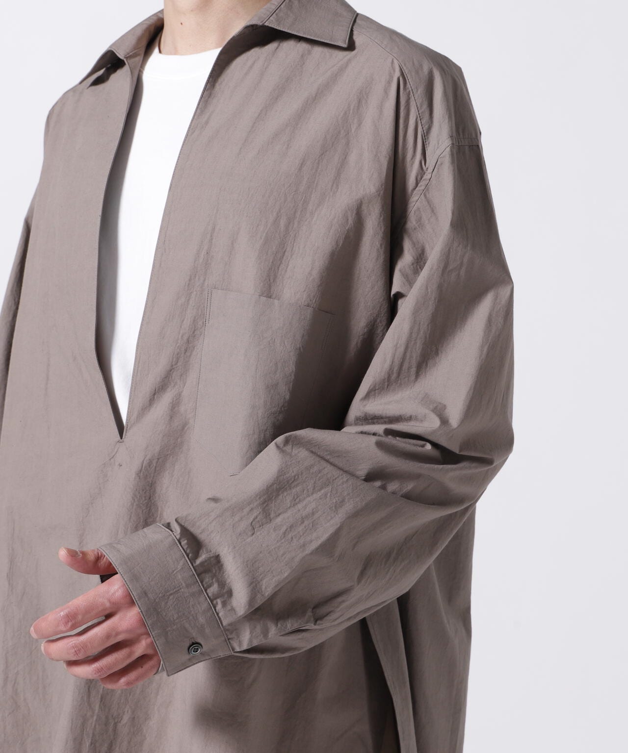 ANCELLM/アンセルム/SKIPPER LONG LS SHIRT(KHAKI) | GARDEN ( ガーデン ) | US ONLINE  STORE（US オンラインストア）