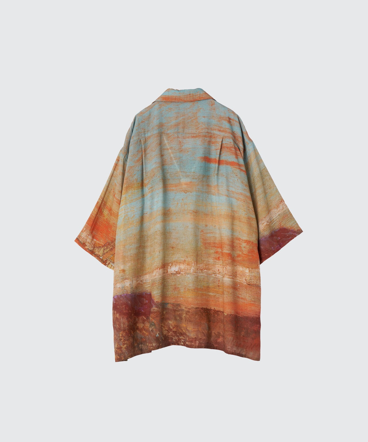 YOKE/ヨーク/LANDSCAPE PRINTED OPEN COLLAR SHIRT