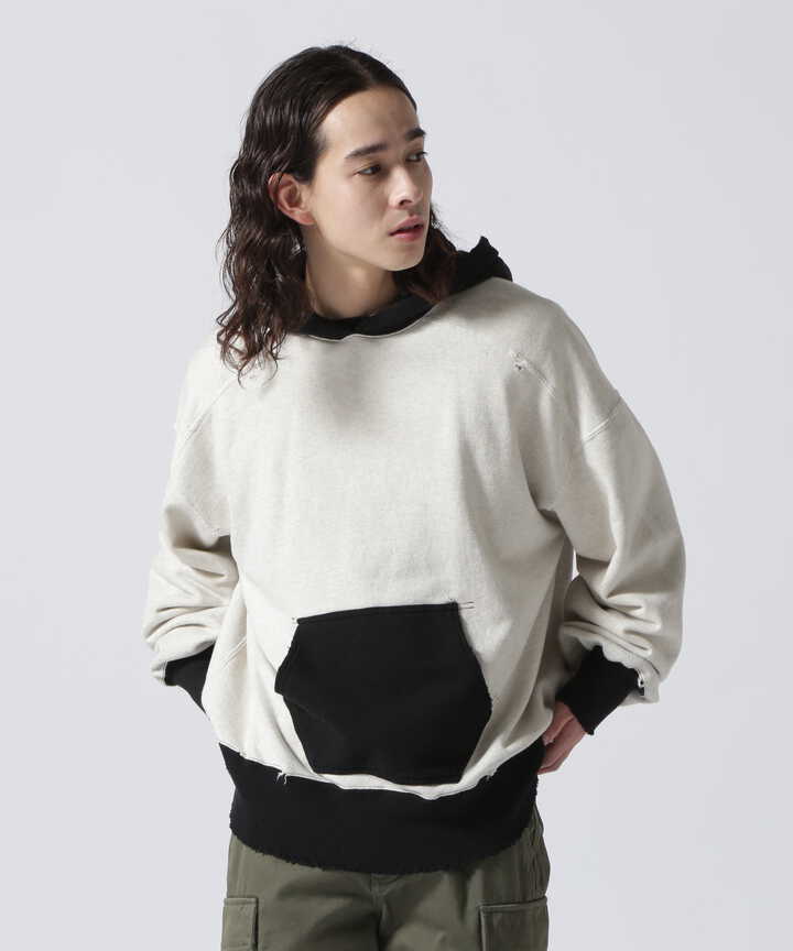 ANCELLM/アンセルム/2TONE AGING HOODIE