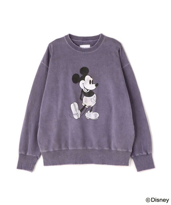 -ANCELLM/ "MICKEY PRINT DAMAGE SWEAT SHIRT"