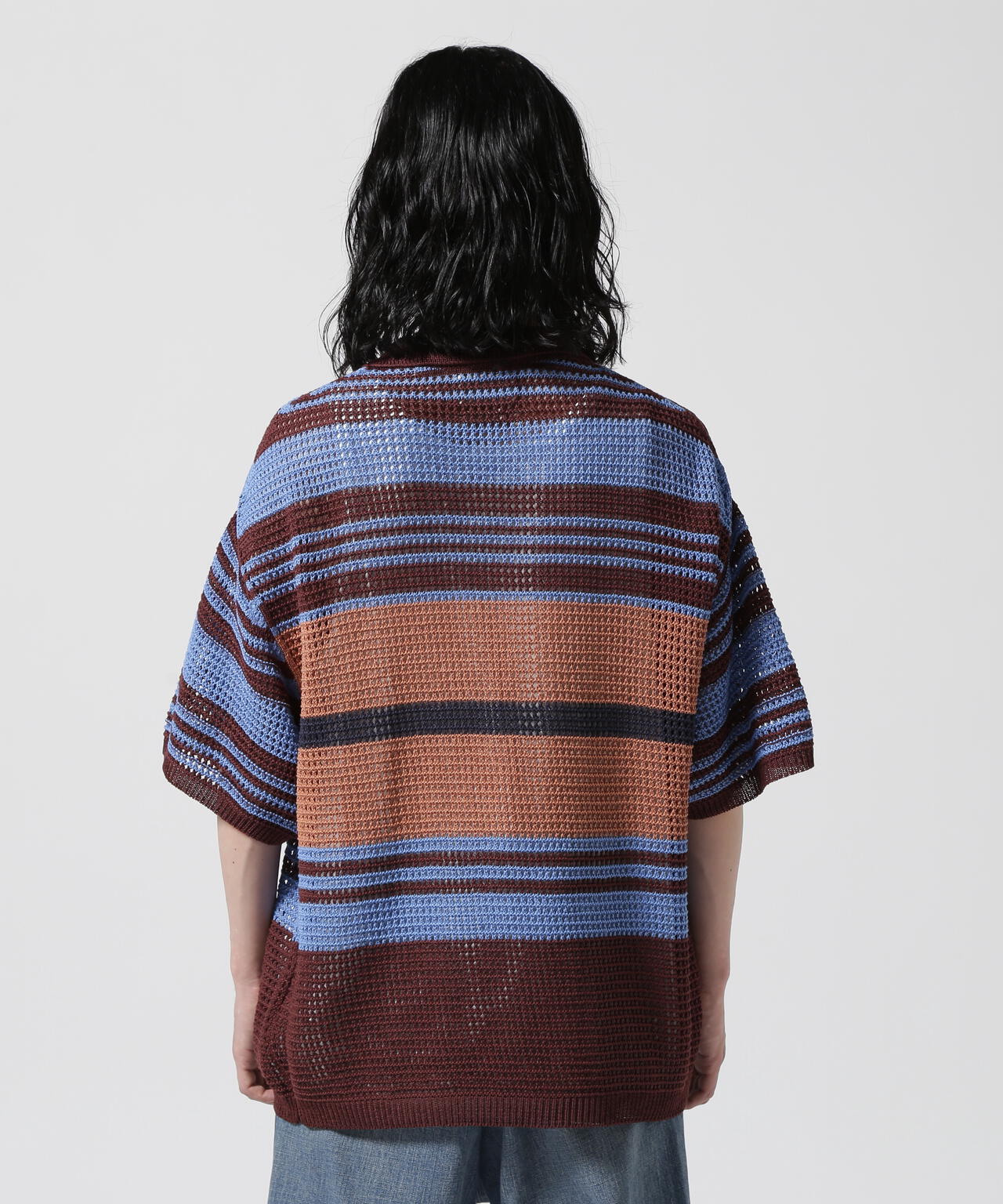 YOKE/ヨーク/BORDER MESH KNIT SKIPPER POLO SHIRT | GARDEN ( ガーデン ) | US ONLINE  STORE（US オンラインストア）