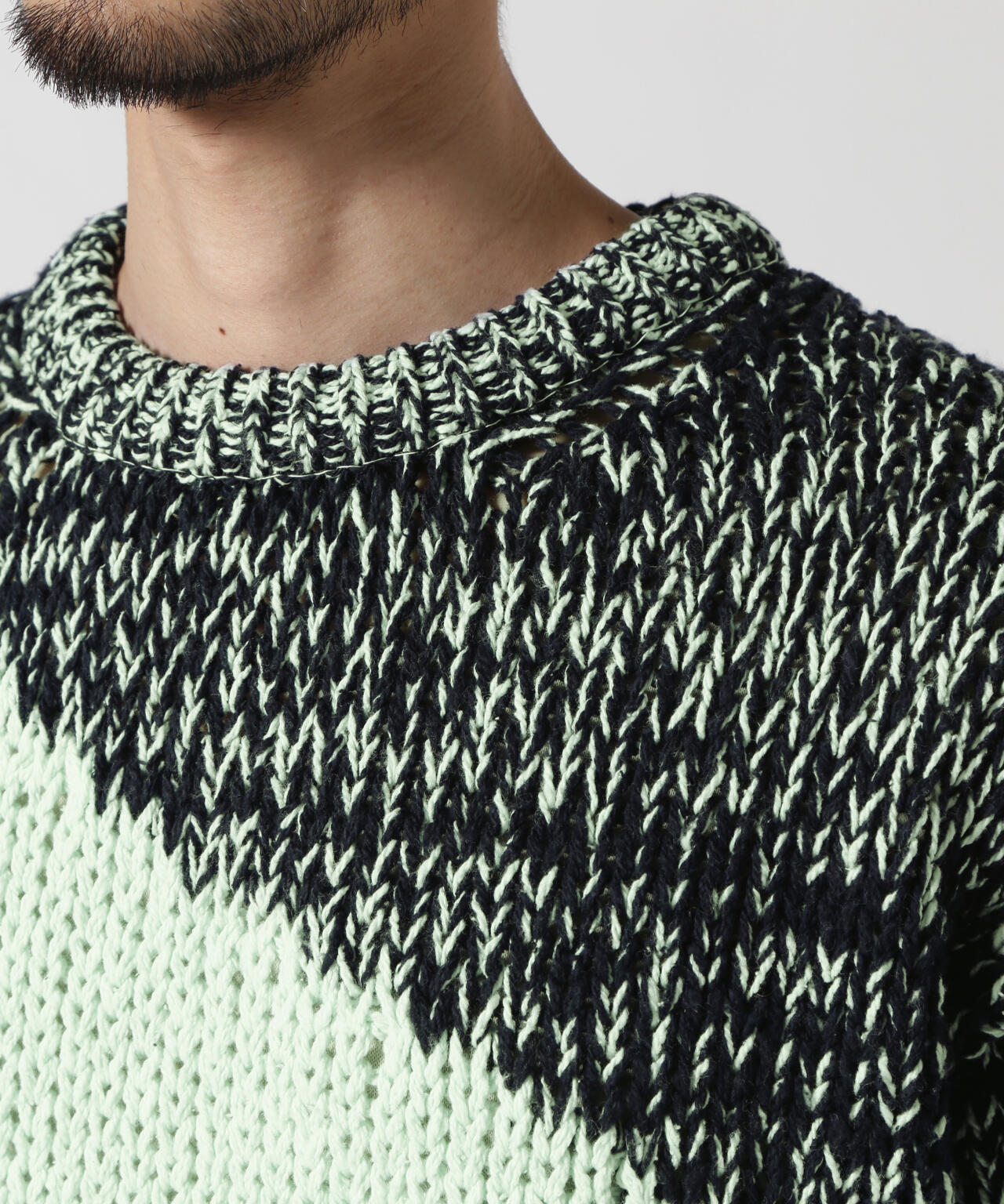 YOKE/ヨーク/Intarsia Crewneck Sweater | GARDEN ( ガーデン ) | US